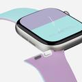 Apple Watch (38/40/SE/41/42mm) MOFT Snap Duo -ranneke - Laivastonsininen pioni / Aqua