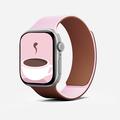 Apple Watch (38/40/SE/41/42mm) MOFT Snap Duo -ranneke - vaaleanpunainen / ruskea