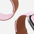 Apple Watch (38/40/SE/41/42mm) MOFT Snap Duo -ranneke - vaaleanpunainen / ruskea