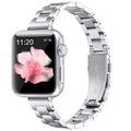 Apple Watch (38/40/SE/41/42mm) ohut teräsranneke - hopea