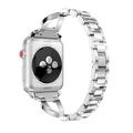 Apple Watch (42/44/SE/45/46/49mm) -naisten rannekoru, timanttiterästä - hopea