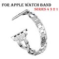 Apple Watch (42/44/SE/45/46/49mm) -naisten rannekoru, timanttiterästä - hopea