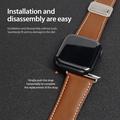 Apple Watch (42/44/SE/45/46/49mm) Dux Ducis YA M-Buckle -nahkahihna - ruskea
