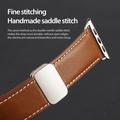 Apple Watch (42/44/SE/45/46/49mm) Dux Ducis YA M-Buckle -nahkahihna - ruskea