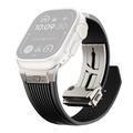 Apple Watch (42/44/SE/45/46/49mm) -silikonirannekkeen, jossa on titaaniliitin