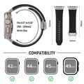 Apple Watch (42/44/SE/45/46/49mm) -silikonirannekkeen, jossa on titaaniliitin