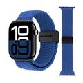 Apple Watchin Punottu nailonranneke magneettikiinnityksellä - 49mm/46mm/45mm/44mm - sininen