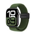 Apple Watchin Punottu nailonranneke magneettikiinnityksellä - 49mm/46mm/45mm/44mm - vihreä