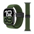 Apple Watchin Punottu nailonranneke magneettikiinnityksellä - 49mm/46mm/45mm/44mm - vihreä