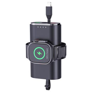 Apple Watch -varavirtalähde 5000mAh - magneettinen langaton laturi - musta