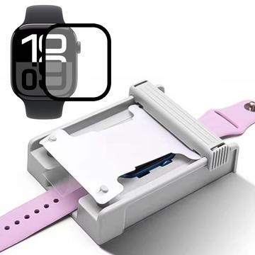 Apple Watch Series 11/10 näytönsuojakalvo pölyttömällä asennussarjalla - 46mm - musta reunus