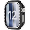 Apple Watch Series 12 Koristeellinen Tekojalokivi Kotelo Panssarilasi - 43mm