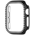 Apple Watch Series 12 Koristeellinen Tekojalokivi Kotelo Panssarilasi - 43mm