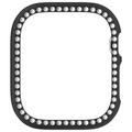 Apple Watch Series 12 Koristeellinen Tekojalokivi Kotelo Panssarilasi - 43mm