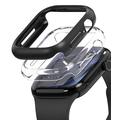 Apple Watch Series 12 Ringke Slim Suojakuori - 46mm - 2 Kpl. - Kirkas & Musta