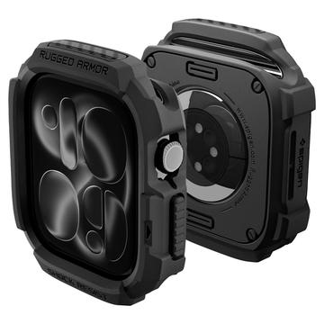 Apple Watch Series 12 Spigen Rugged Armor TPU Kotelo - 42mm - Musta