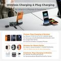 B-33 3-in-1 langaton latausasema, jossa on USB-C-liittimet - 15W - musta