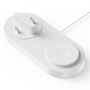 B-33 3-in-1-langaton latausasema USB-C-liittimillä - 15W - valkoinen