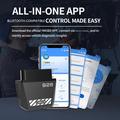 B28 OBD2-skanneri / ELM327-autodiagnostiikkalaite, Bluetooth-yhteydellä - musta