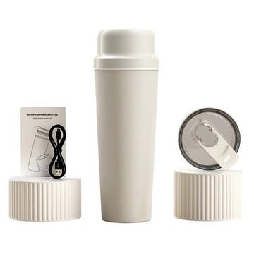 BDL-009 2-in-1 akkukäyttöinen kannettava mehustuskone / tehosekoitin - 650ml - beige