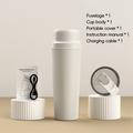 BDL-009 2-in-1 akkukäyttöinen kannettava mehustuskone / tehosekoitin - 650ml - beige