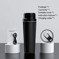 BDL-009 2-in-1 akkukäyttöinen kannettava mehustin/tehosekoitin - 650ml - musta