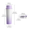 BDL-009 2-in-1 akkukäyttöinen kannettava mehustin/tehosekoitin - 650ml - porppuravärinen