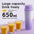 BDL-009 2-in-1 akkukäyttöinen kannettava mehustin/tehosekoitin - 650ml - porppuravärinen