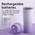 BDL-009 2-in-1 akkukäyttöinen kannettava mehustin/tehosekoitin - 650ml - porppuravärinen