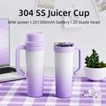BDL-009PRO 2-in-1-akkukäyttöinen mehustin/tehosekoitin, jossa on kantokahva - 650ml - violetti