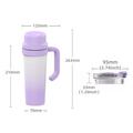 BDL-009PRO 2-in-1-akkukäyttöinen mehustin/tehosekoitin, jossa on kantokahva - 650ml - violetti