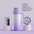 BDL-009PRO 2-in-1-akkukäyttöinen mehustin/tehosekoitin, jossa on kantokahva - 650ml - violetti