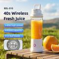 BDL-010PRO 2-in-1 ladattava mehustuskone / vesipullo - 450ml - valkoinen