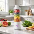 BDL-010PRO 2-in-1 ladattava mehustuskone / vesipullo - 450ml - valkoinen