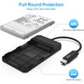 BENFEI 2.5" SATA SSD -aseman kotelo - USB-C/USB-A, UASP- ja SATA III -tuki - musta