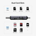 BENFEI 2-in-1 USB-C/USB-A 3.0 -kortinlukija - SD, TF, microSD - musta