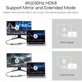 BENFEI 5-in-1 USB-C-sovitin ja jakaja - 4K HDMI, 100W PD, USB-A - harmaa