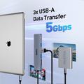 BENFEI 7-in-1 USB-C-sovitin ja jakaja - 4K HDMI 60Hz, 100W PD, 3x USB-A, SD- ja microSD-kortinlukija