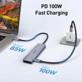 BENFEI 7-in-1 USB-C-sovitin ja jakaja - 4K HDMI 60Hz, 100W PD, 3x USB-A, SD- ja microSD-kortinlukija