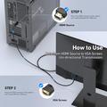 BENFEI HDMI/VGA-kaapeli - 1.8m - musta