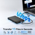 BENFEI SSD-aseman kotelo, 2.5 tuumaa, SATA SSD, USB-C, USB-A, UASP SATA III -tuki - musta