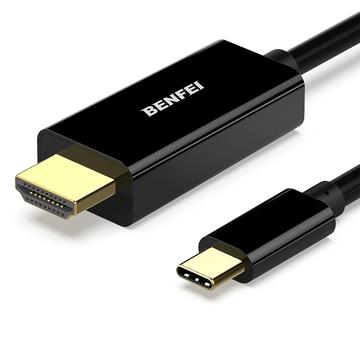 BENFEI USB-C/HDMI-kaapeli - 4K 30Hz - 1m - musta