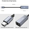BENFEI USB-C/RJ45-sovitin - 1000Mbps - harmaa