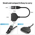 BENFEI USB-C/USB-A 3.0/SATA III -sovitinkaapeli 2.5" HDD- ja SSD-levyille - musta