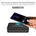 BT200 NFC Bluetooth 5.0 -äänivastaanotin - AUX 3.5mm ja RCA-sovitin - musta