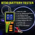 BT30-akun testaus- ja analysointilaite autoille, moottoripyörille ja kuorma-autoille - 1.8", 6V/12V/24V