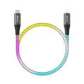 BWOO RGB-punottu USB-C/Lightning-kaapeli - 1m, 27W