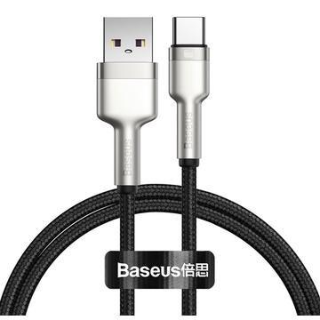 Baseus Cafule Metal Series USB-A ja USB-C kaapeli - 66W, 1m - musta