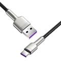 Baseus Cafule Metal Series USB-A ja USB-C kaapeli - 66W, 1m - musta