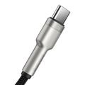Baseus Cafule Metal Series USB-A ja USB-C kaapeli - 66W, 1m - musta
